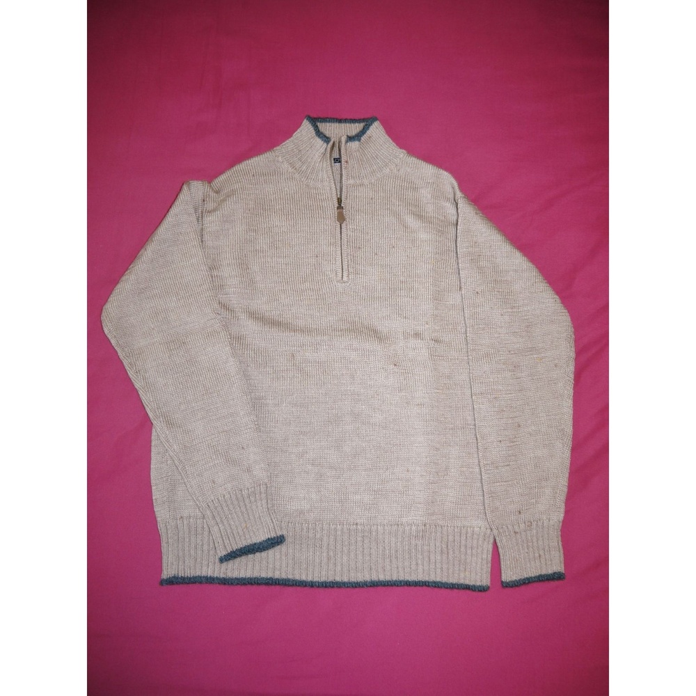 Sweater Men's Beige Quarter zip